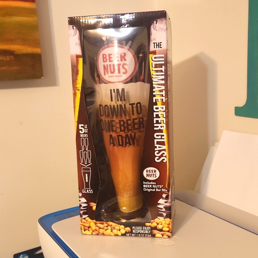 Beer Nuts - New The Ultimate Beer Glass Cool Gag Gift